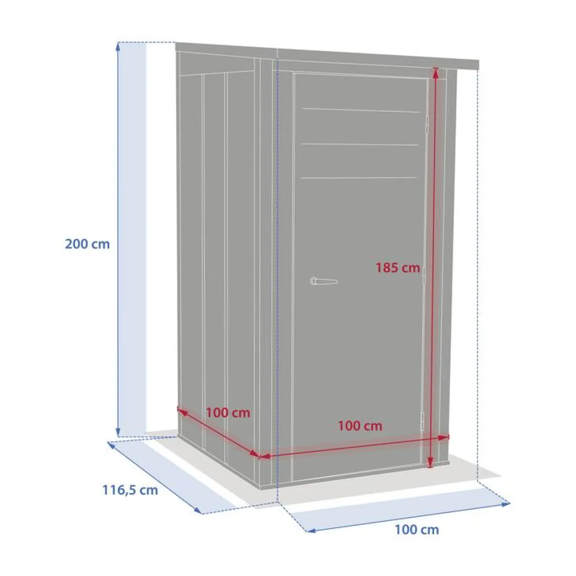 Armoire de jardin FORGIA Graphite