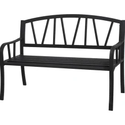 Banc de jardin ALVERNIA Noir