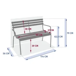 Banc de jardin GREENSBORO Café