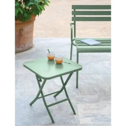 Banc de jardin GREENSBORO Vert olive