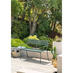 Banc de jardin GREENSBORO Vert olive