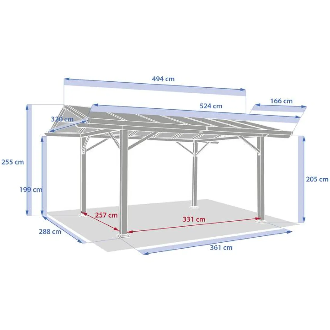 Carport BELIZE Miel