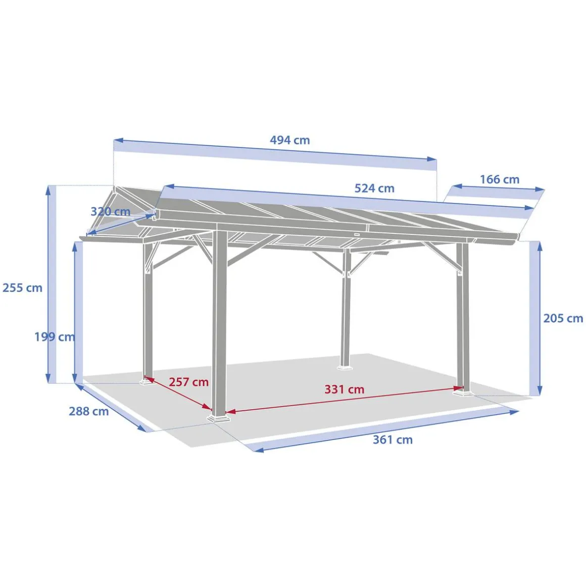 Carport BELIZE Miel