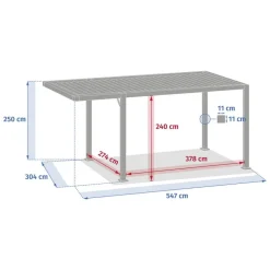 Carport NEIRIA Graphite