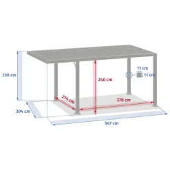 Carport NEIRIA Graphite