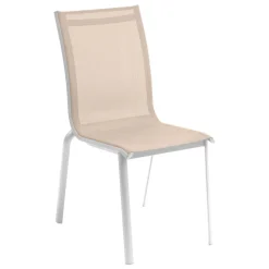 Chaise de jardin empilable AXANT Lin & Blanc