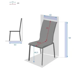 Chaise de jardin empilable AXANT Wengé & Praline