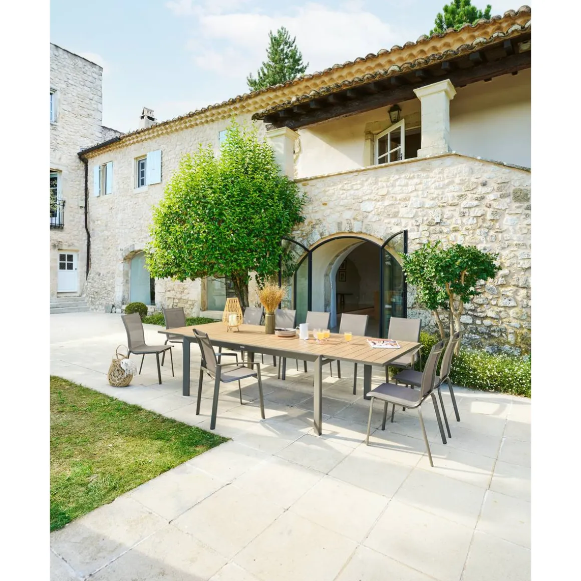 Chaise de jardin empilable AXANT Wengé & Praline