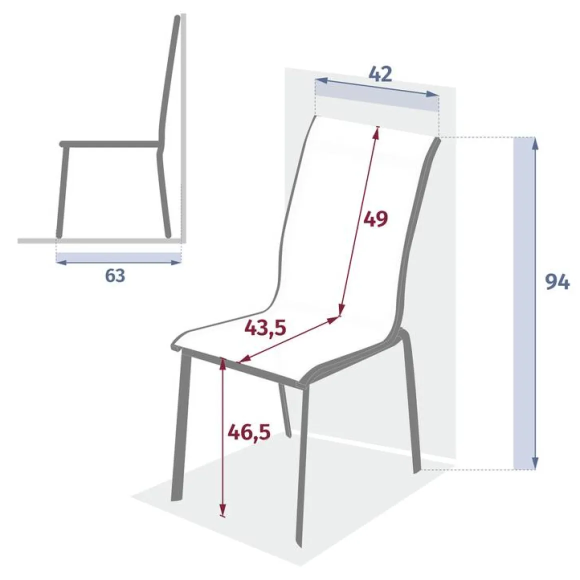 Chaise de jardin empilable AXANT Lin & Argile