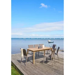 Chaise de jardin empilable ESSENTIA Wengé & Tonka