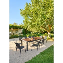 Chaise de jardin empilable ESSENTIA Anthracite & Graphite
