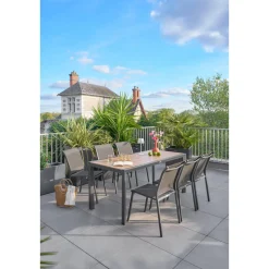Chaise de jardin empilable ESSENTIA Anthracite & Graphite