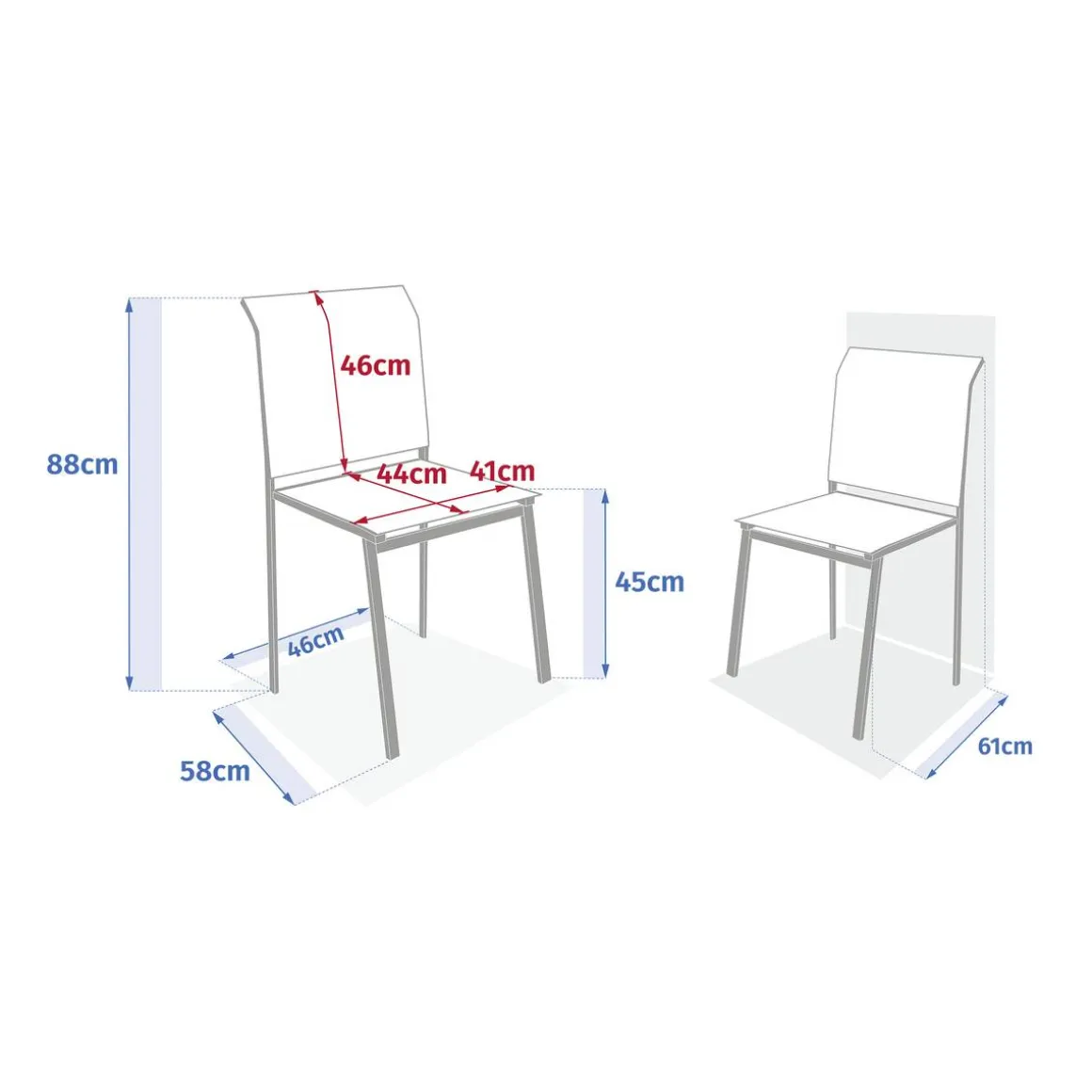 Chaise de jardin empilable ESSENTIA Lin & Vert laurier