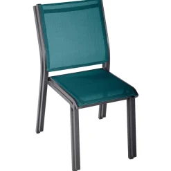 Chaise de jardin empilable ESSENTIA Bleu canard & Graphite