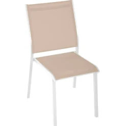 Chaise de jardin empilable ESSENTIA Lin & Blanc