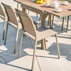 Chaise de jardin ESSENTIA Noisette / Café