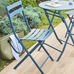 Chaise de jardin pliante GREENSBORO Pétrole