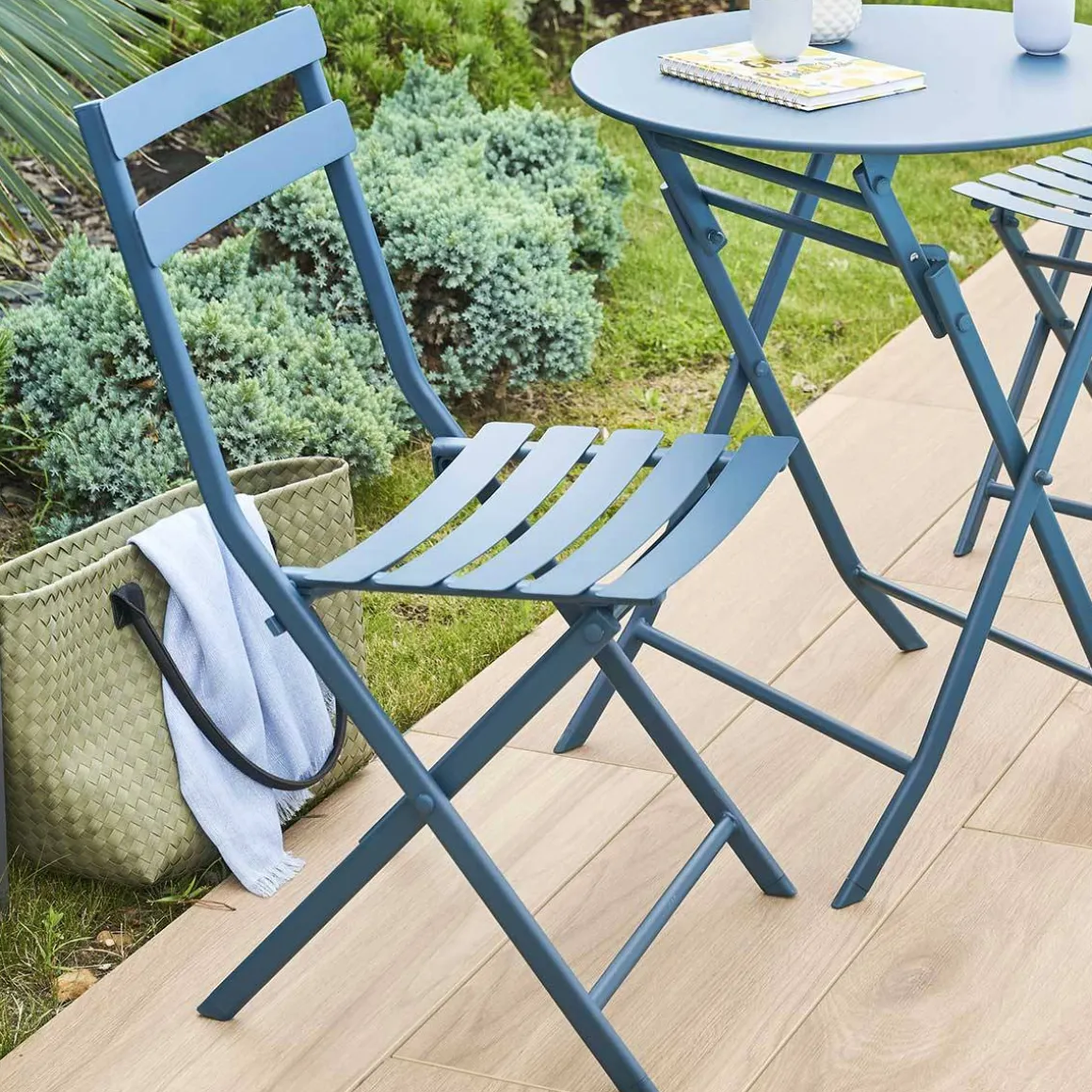Chaise de jardin pliante GREENSBORO Pétrole