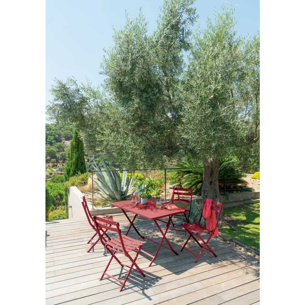 Chaise de jardin pliante GREENSBORO Groseille