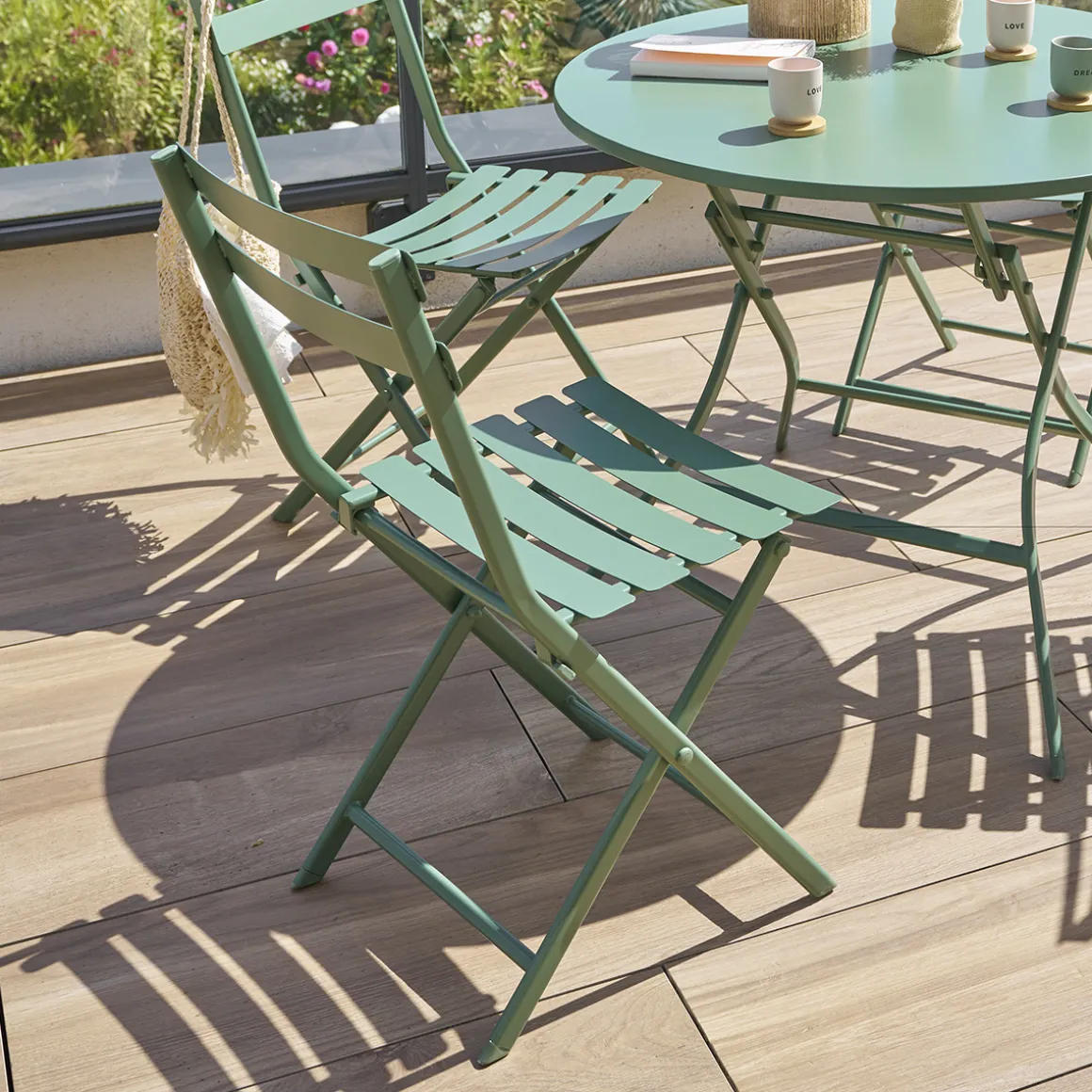 Chaise de jardin pliante GREENSBORO Vert olive