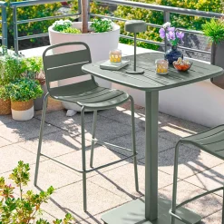 Chaise haute de jardin ALEGORIA Vert laurier