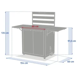 Chariot de jardin pour plancha OXYANA Graphite