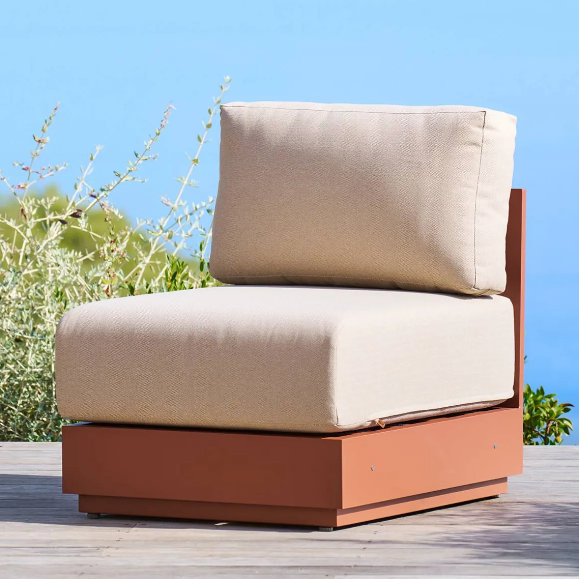 Chauffeuse de jardin ALLURE Beige / Acajou