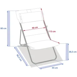 Chilienne de jardin empilable pliable MIRAEL Noisette / Café