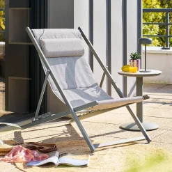 Chilienne de jardin pliable LUNIVIA Vert laurier