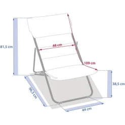 Chilienne de jardin pliable NILLIA Lin / Argile