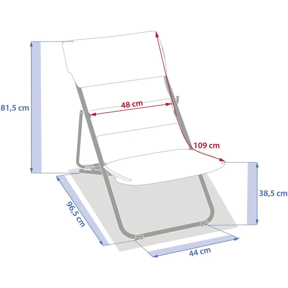Chilienne de jardin pliable NILLIA Lin / Argile