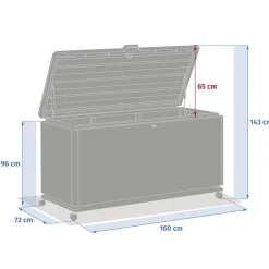 Coffre de rangement ALUMIA Graphite
