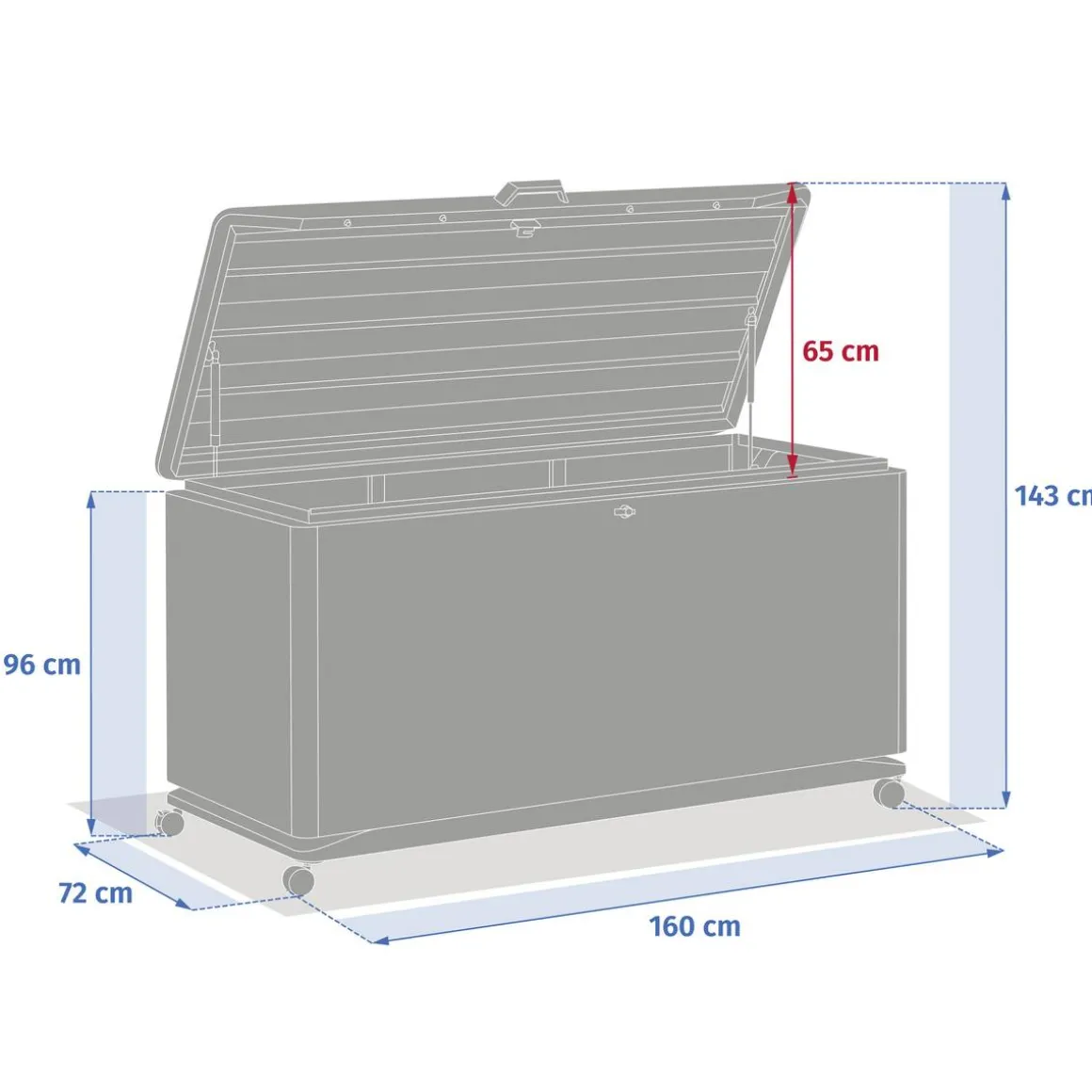 Coffre de rangement ALUMIA Graphite