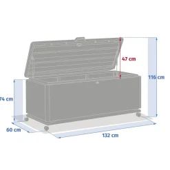 Coffre de rangement ALUMIA Graphite
