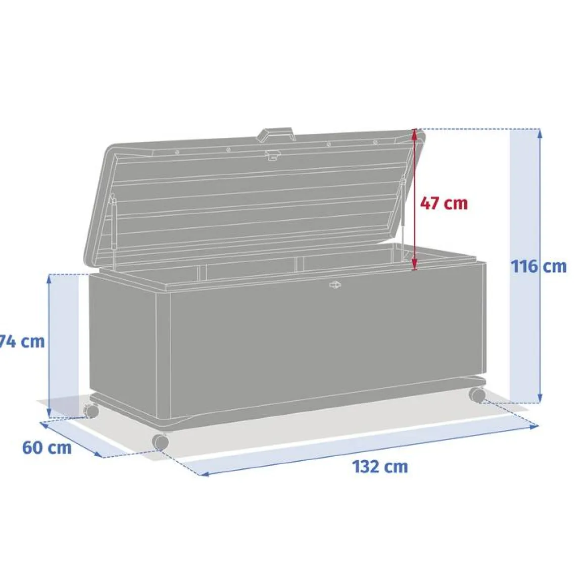Coffre de rangement ALUMIA Graphite