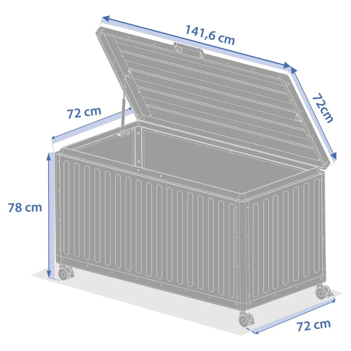 Coffre de rangement EDENIO Graphite
