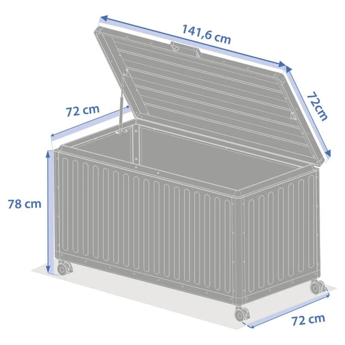 Coffre de rangement EDENIO Graphite