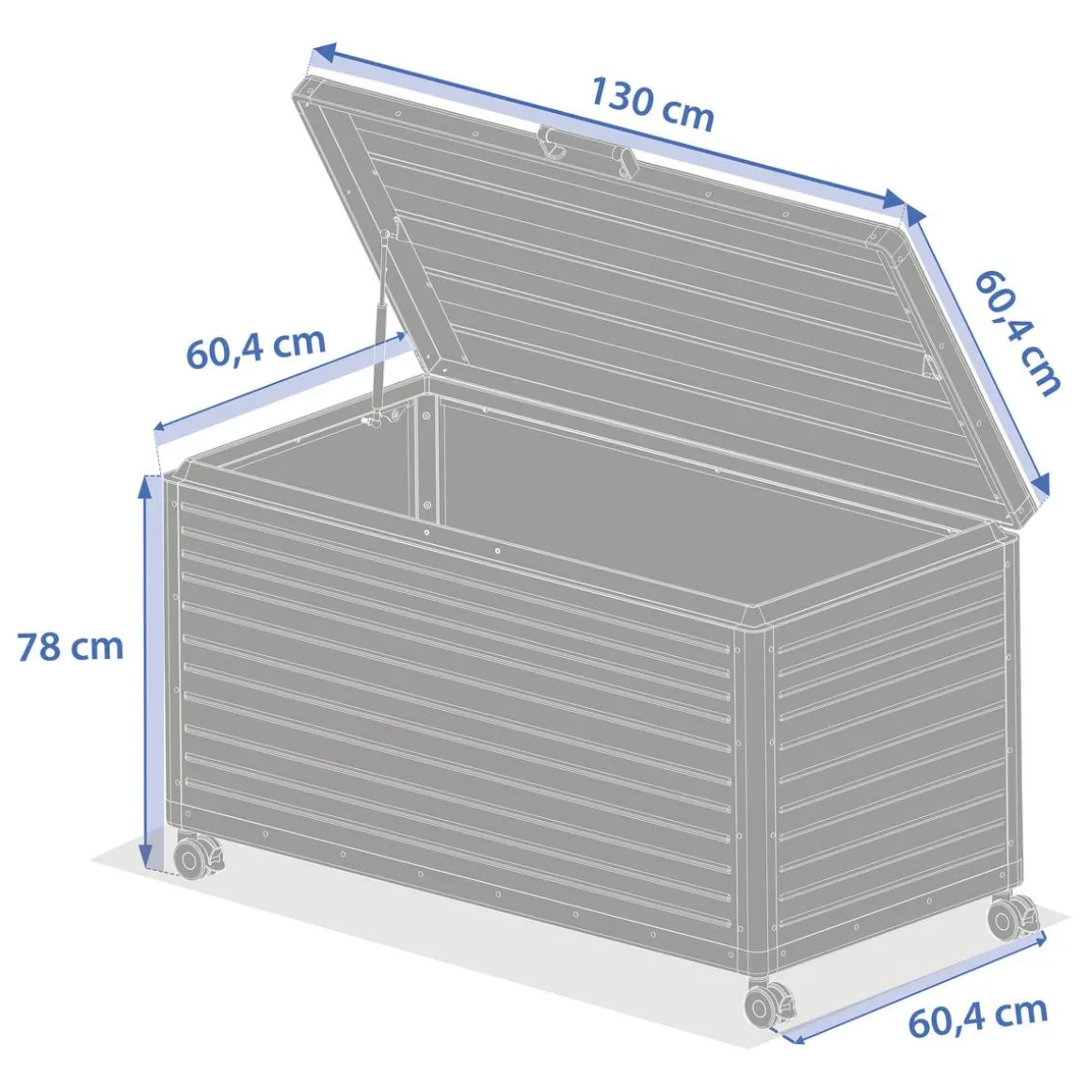 Coffre de rangement EDENIO Graphite
