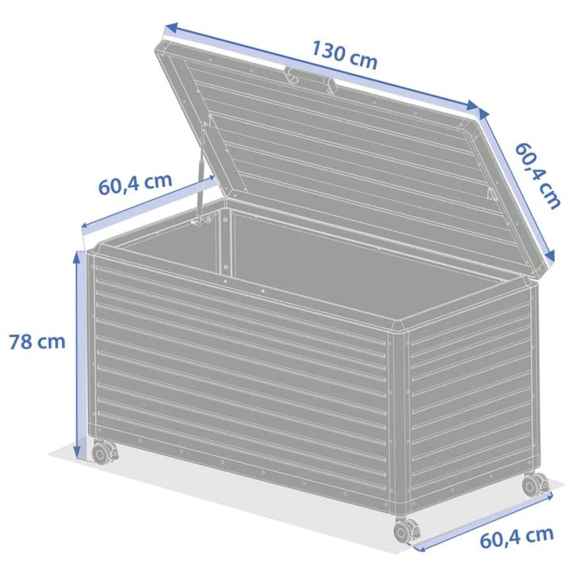Coffre de rangement EDENIO Graphite