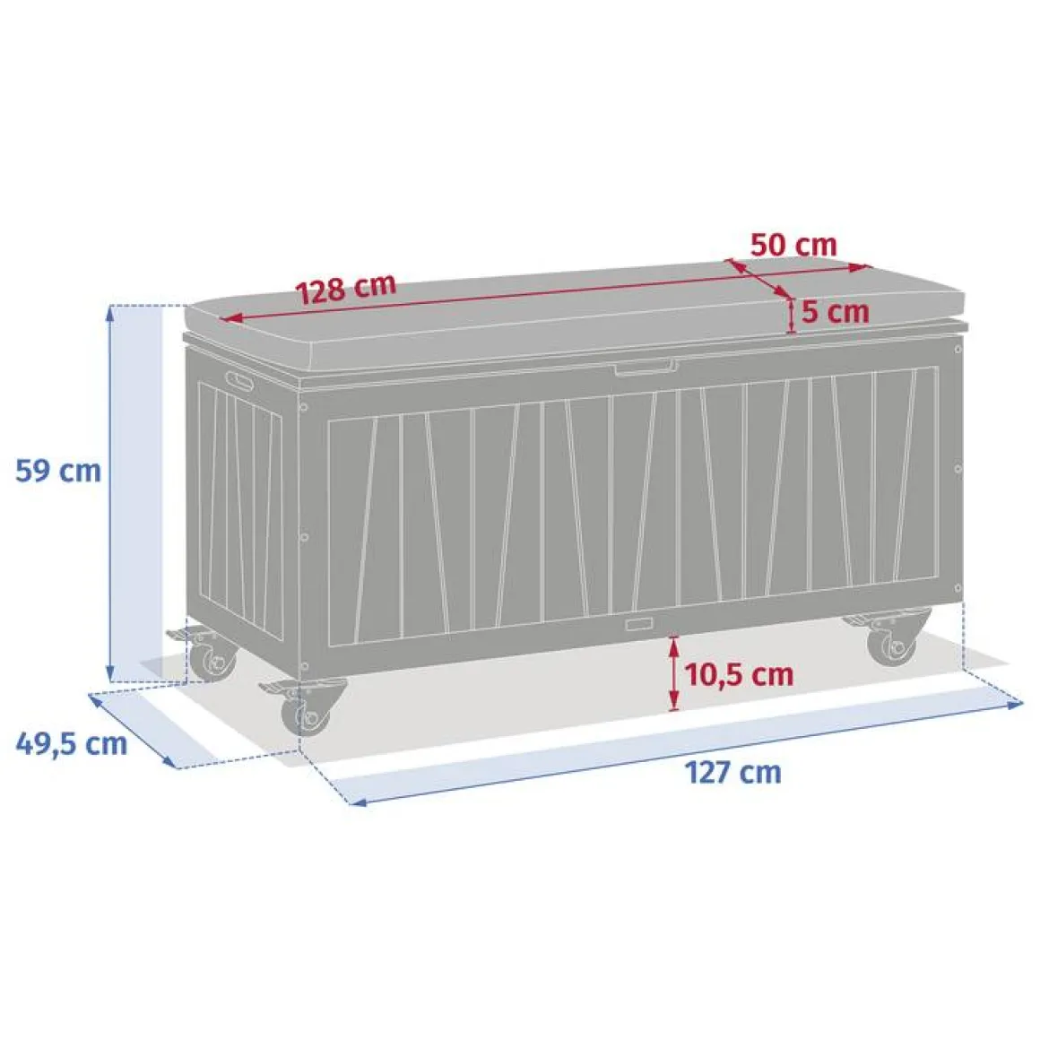 Coffre de rangement LODGIA Beige