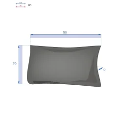 Coussin déco d'extérieur KORAI Ardoise