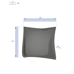 Coussin déco d'extérieur KORAI Ardoise