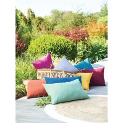 Coussin déco d'extérieur KORAI Bleu canard