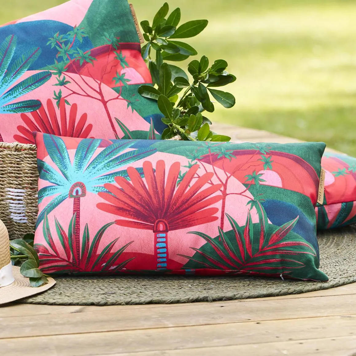 Coussin déco d'extérieur MAORIA motif Jungle