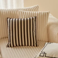 Coussin d'extérieur carré THE PALM RESORT Noir & Blanc