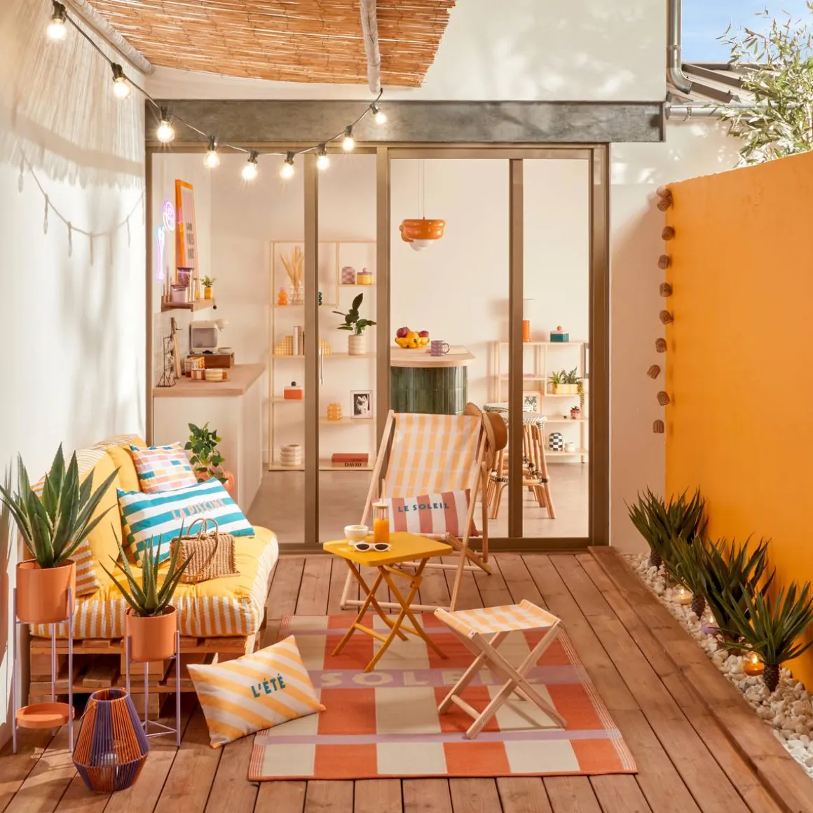 Coussin d'extérieur rectangulaire POOLSIDE Jaune