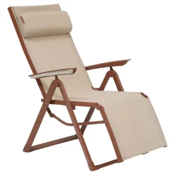 Ensemble fauteuil DECIMA + table d’appoint EVASION Acajou