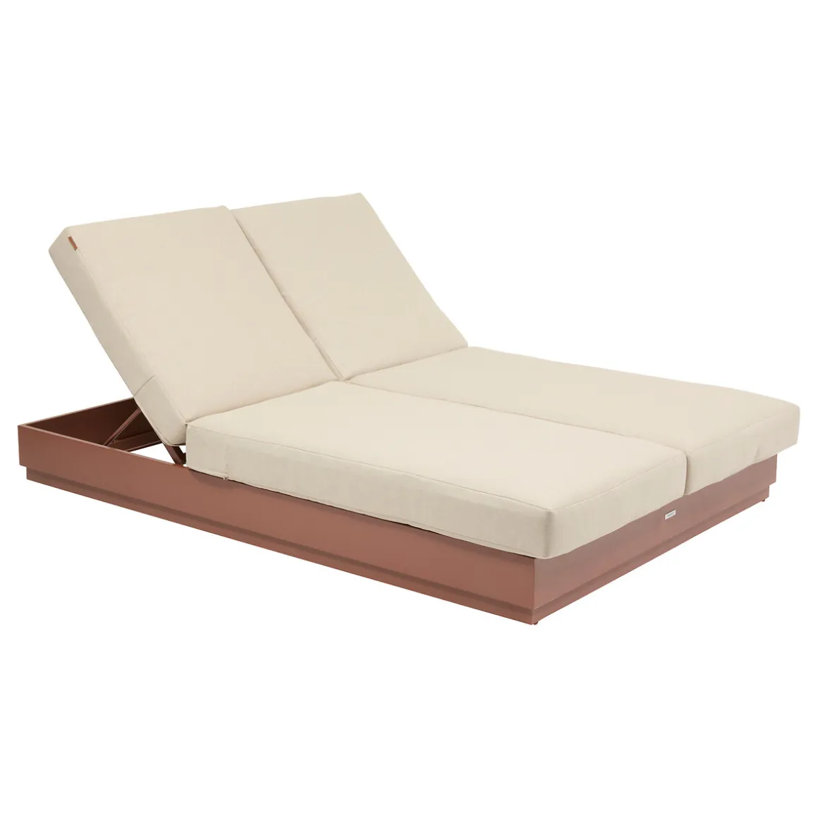 Ensemble lit piscine double ALLURE + table d’appoint VENUZIA Acajou