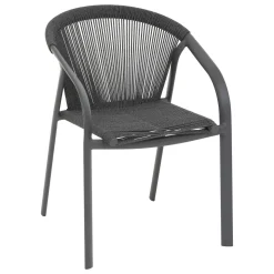 Ensemble table de bistro LAMBADA + 2 chaises empilables RIU Graphite