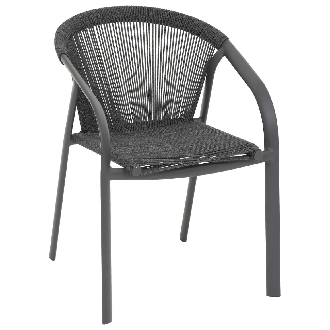Ensemble table de bistro LAMBADA + 2 chaises empilables RIU Graphite